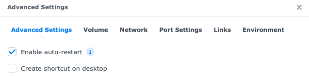 Enable Auto Start on Docker Container